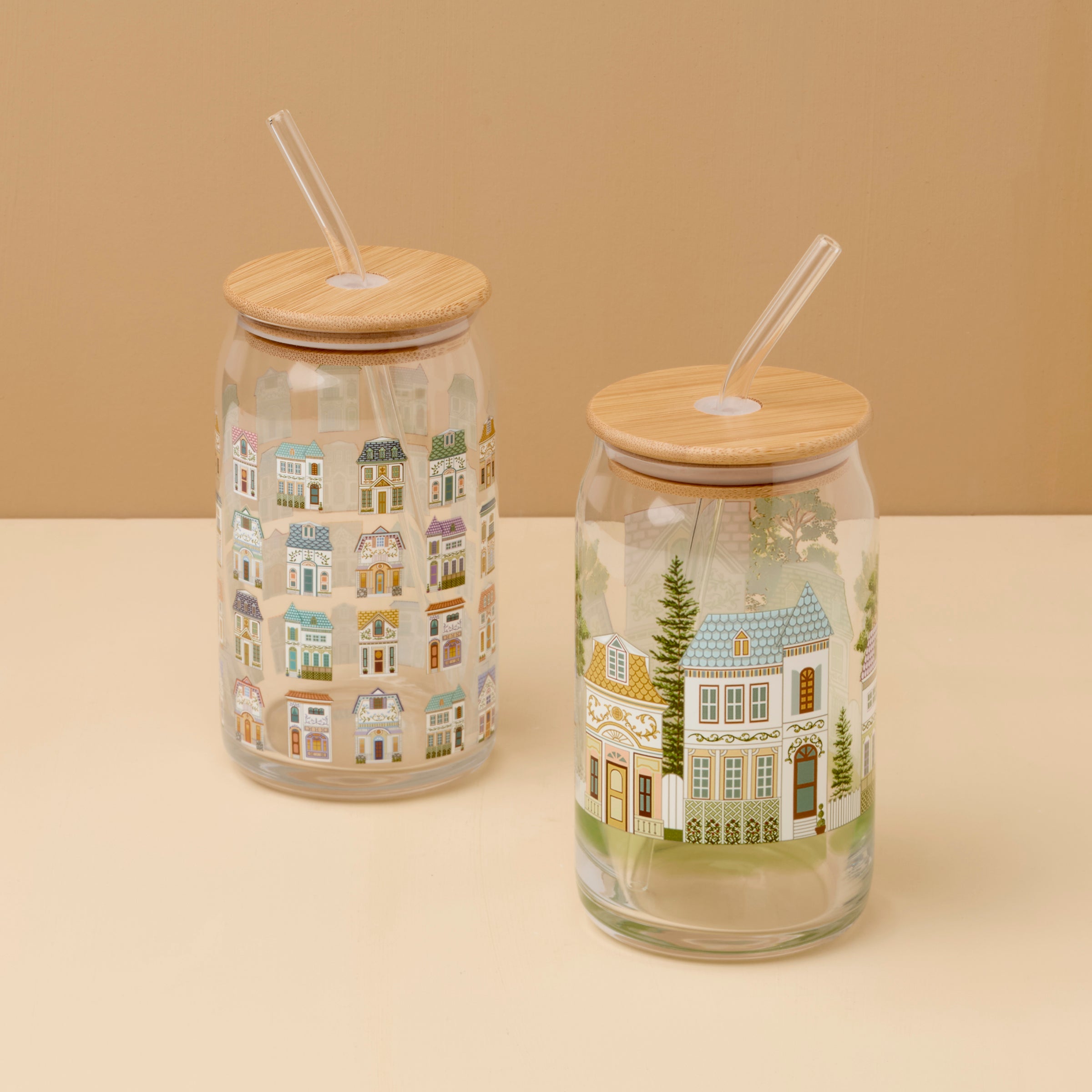 Lenox Spice Village Can Cooler Glasses, Set of 2